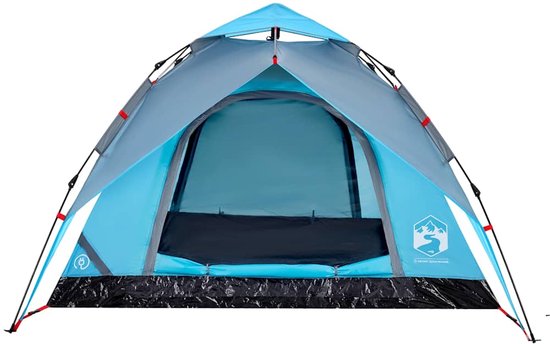 vidaXL Koepeltent - 4-persoons - Snelontgrendeling - Blauw Kampeertent - Familietent - Tent - Buitenleven - Vakantie van Vidaxl — afbeelding 5