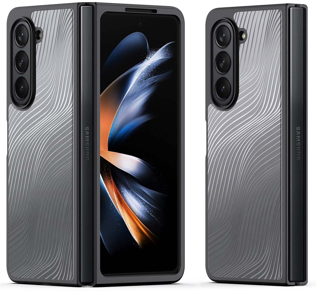 Dux Ducis Aimo Geschikt voor Samsung Galaxy Z Fold 5 - Back Cover Case Zwart