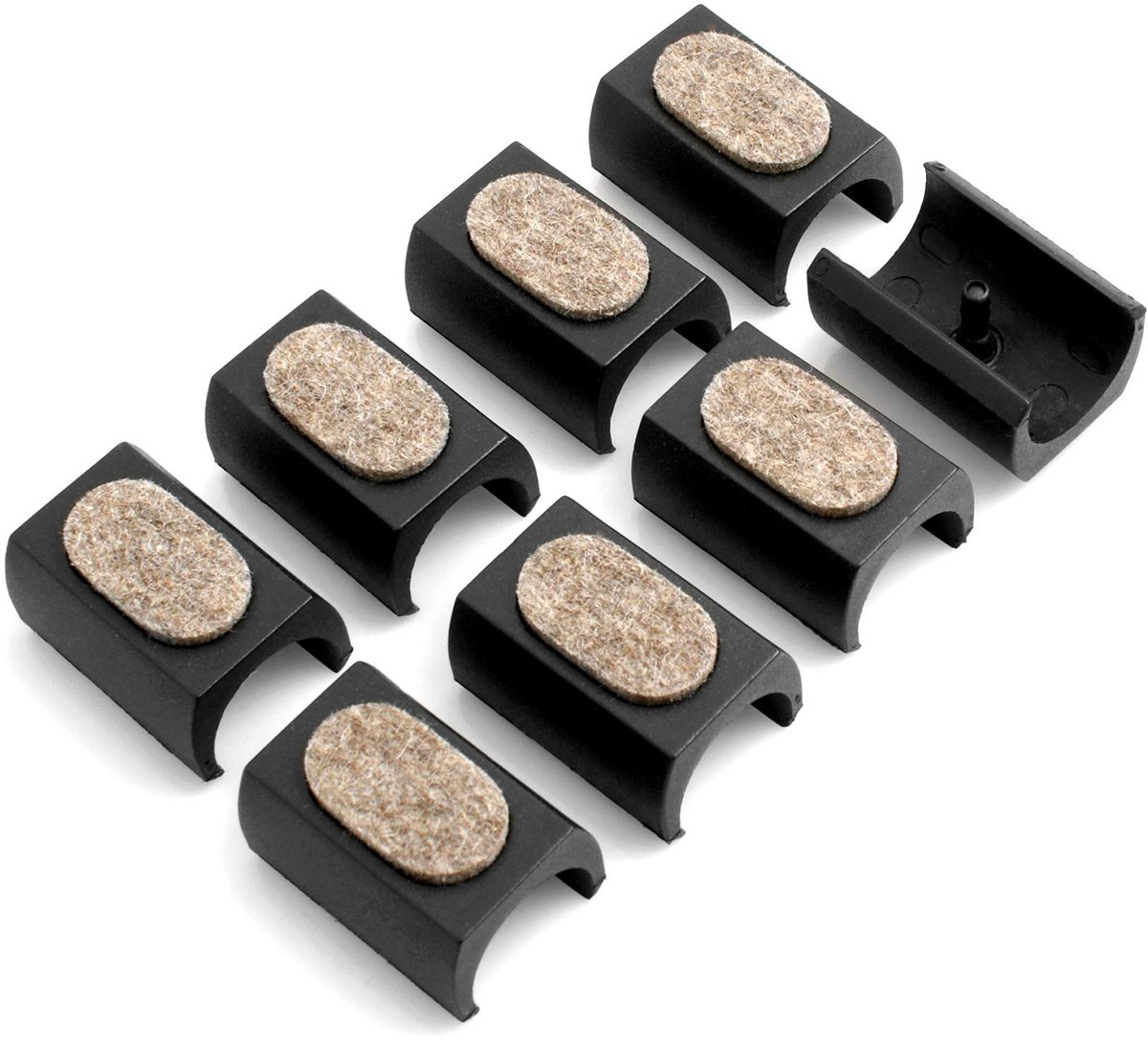 Silencer Vilten Stoelglijders Set van 8 - Antislip Ã˜ 24-25 mm - Dempende Bescherming