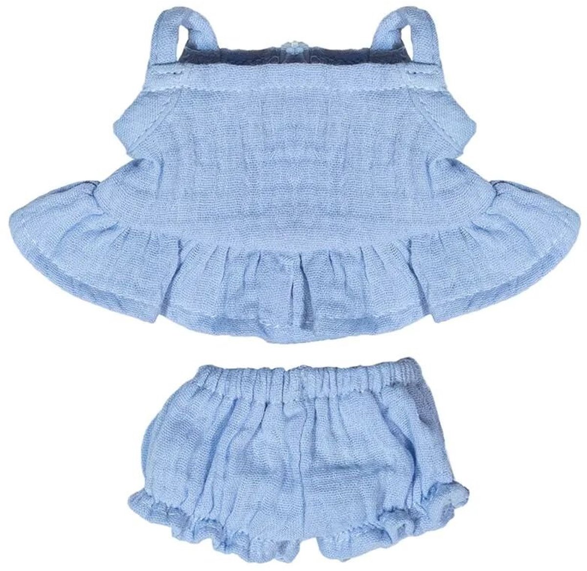 Miniland poppenkleding set - kleedje met broekje 21cm pop accessoire.
