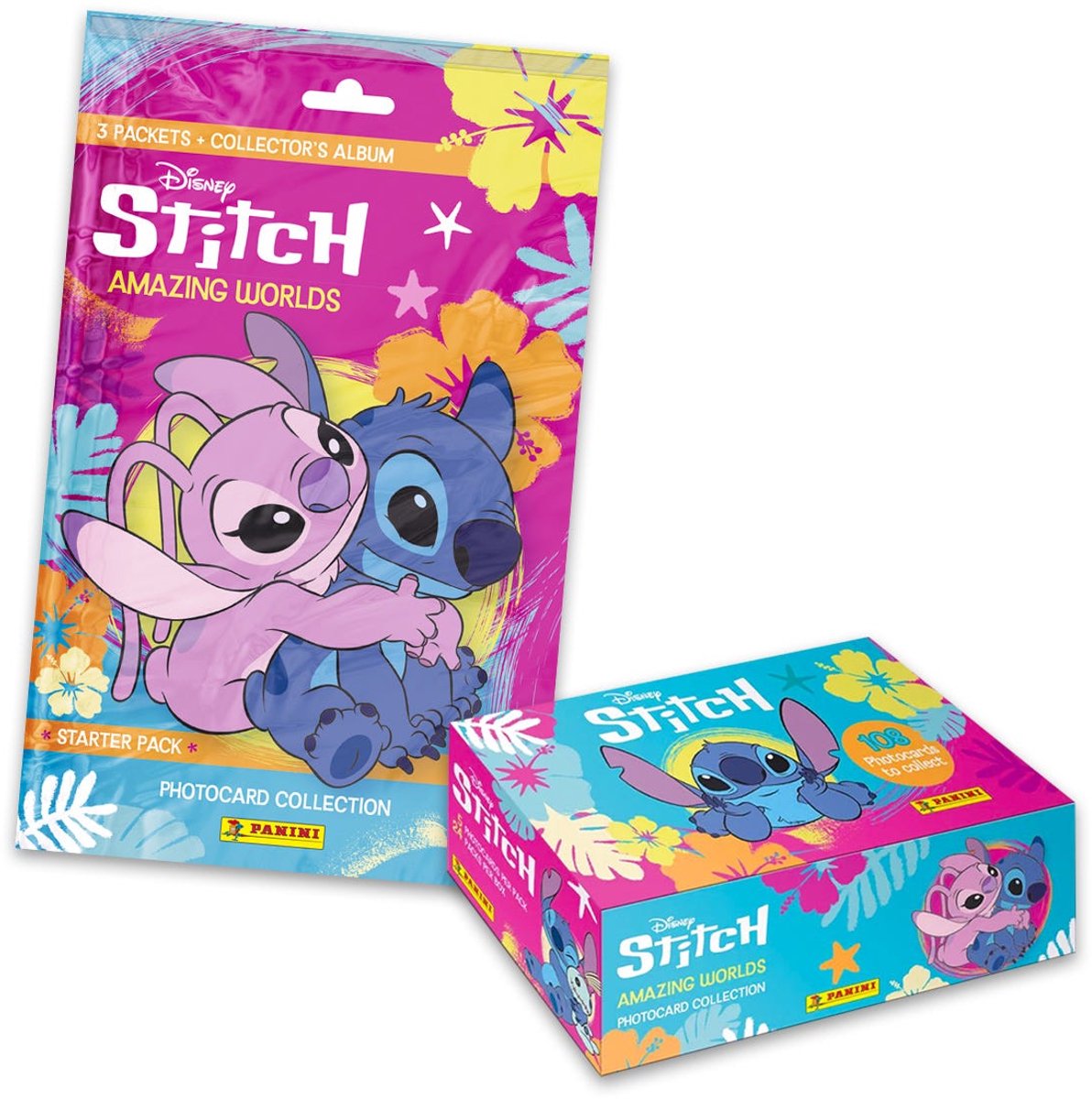 Boîte Métal Cartes Panini Stitch - 42 Cartes + 3 éditions Limitées, Collection Complète Avec Cartes Dorées Brillantes