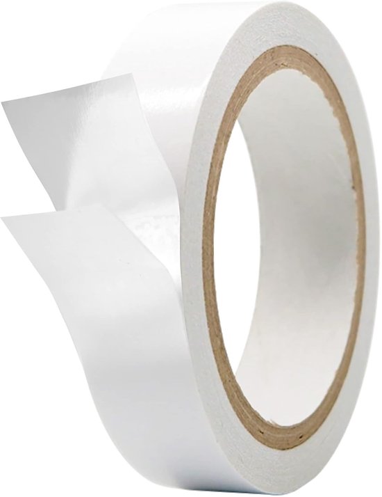 6 x dubbelzijdig plakband, transparante dispenser, lijmrol voor
