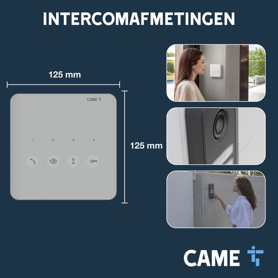 CAME - Intercomsysteem voor ééngezinswoningen - 3 Delig: Audio intercom PLX in Huis, LHS A/01 Buitenpost & Spanningsomvormer - Deurbel & Parlofoon - Wit — afbeelding 2