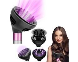 PromoHome Professionele Krul- en Golfdiffuser Geschikt voor Dyson Airwrap HS01, HS05, HS08- 2 Luchtstroomstanden en 24 Verlengde Tanden