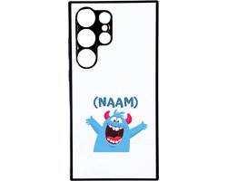 Hacebo® - Blauwe monster telefoonhoesje - Monster - kinderen - telefoonhoesjes - leuk cadeau voor mijn kind - verjaardagscadeau - kado - gift - vriendelijke monster - hoesje geschikt voor Samsung Galaxy S24 Ultra