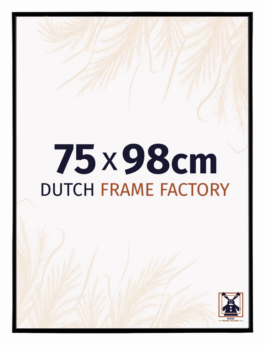 Dutch Frame Factory Fotolijst 75x98 cm - Kunststof - Zwart Mat - Easy