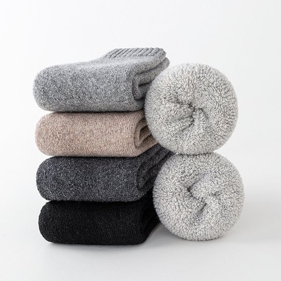 paire de chaussettes en laine pour homme pour plus de chaleur, chaussettes épaisses et confortables pour la marche en hiver