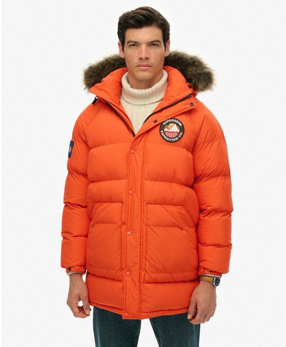 Superdry Everest Longline Gewatteerde Parka Heren Gewatteerde jassen Oranje