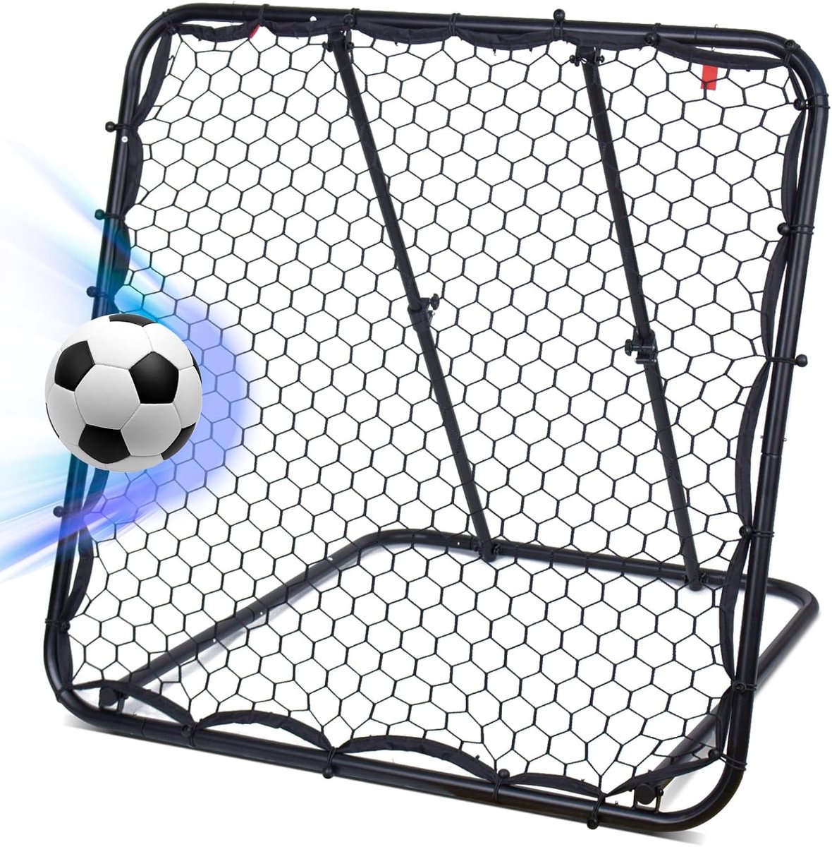 Verstelbare Voetbal Rebounder voor Kinderen en Jongeren - Opvouwbaar met Verstelbare Hoeken