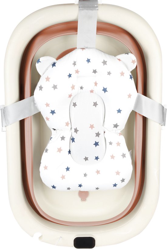 PIPIPOXER Babybadje - Inklapbaar bad - Bad Baby -Met badkussen -Roze van Merkloos — afbeelding 4