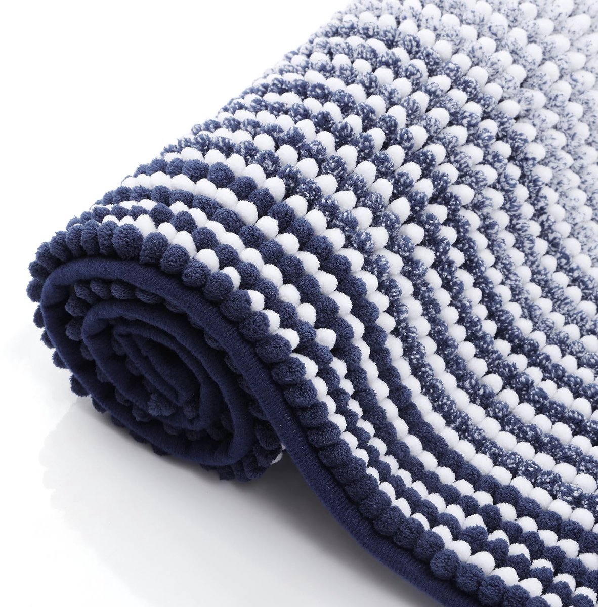Ibenzoa® Zachte en Absorberende Chenille Badmat met Antislip in Marineblauw