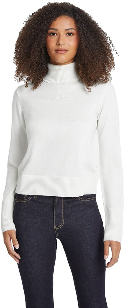 Guess Jeans Emb Trui Wit M Vrouw