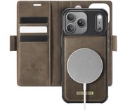 Solidenz 2-in-1 hoesje - Geschikt voor iPhone 17 Pro en geschikt voor iPhone 18 Pro - Geschikt voor MagSafe - Bruin