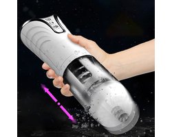 Automatische telescopische mannelijke masturbator stootmachine blowjob kutcup voor volwassenen