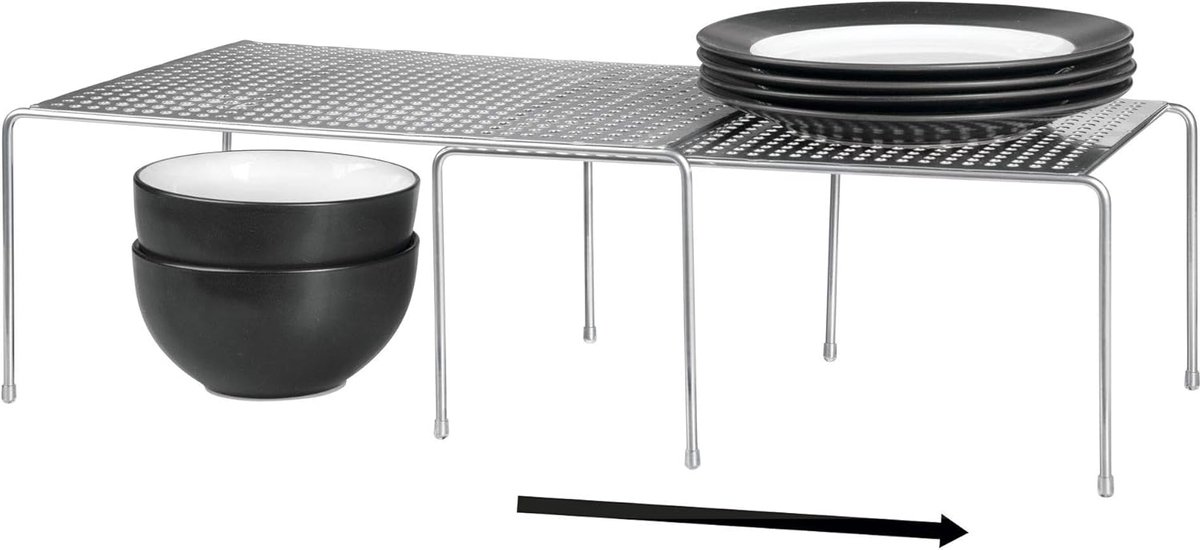 Uitbreidbare en Stapelbare Kast Planken voor Koken en Organisatie