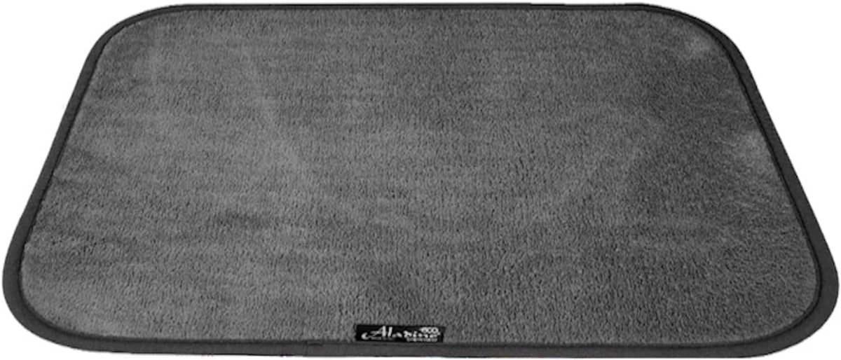 Aladino Il Tappeto Magico – Antislip Deurmat 50 x 65 cm – Grijs – Ultra-absorberend Microvezel – Wasbaar – 3 mm – Made in Italy