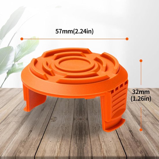 Spoelhoezen - 3 stuks - 5,7 × 3,2 cm- Vervangende spoelkapdeksels - Compact en lichtgewicht - Spoelhoezen geschikt voor grasmaaiers - Oranje van Merkloos	 — afbeelding 5