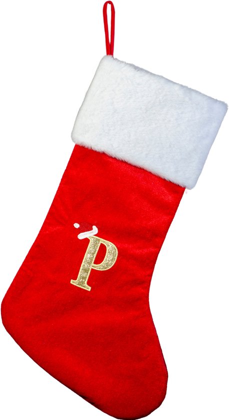 Kerstsok met Hangende Lus Glanzende Kleur Zachte Pluche Manchet voor Familievakantie Xmas Party Decor(gouden