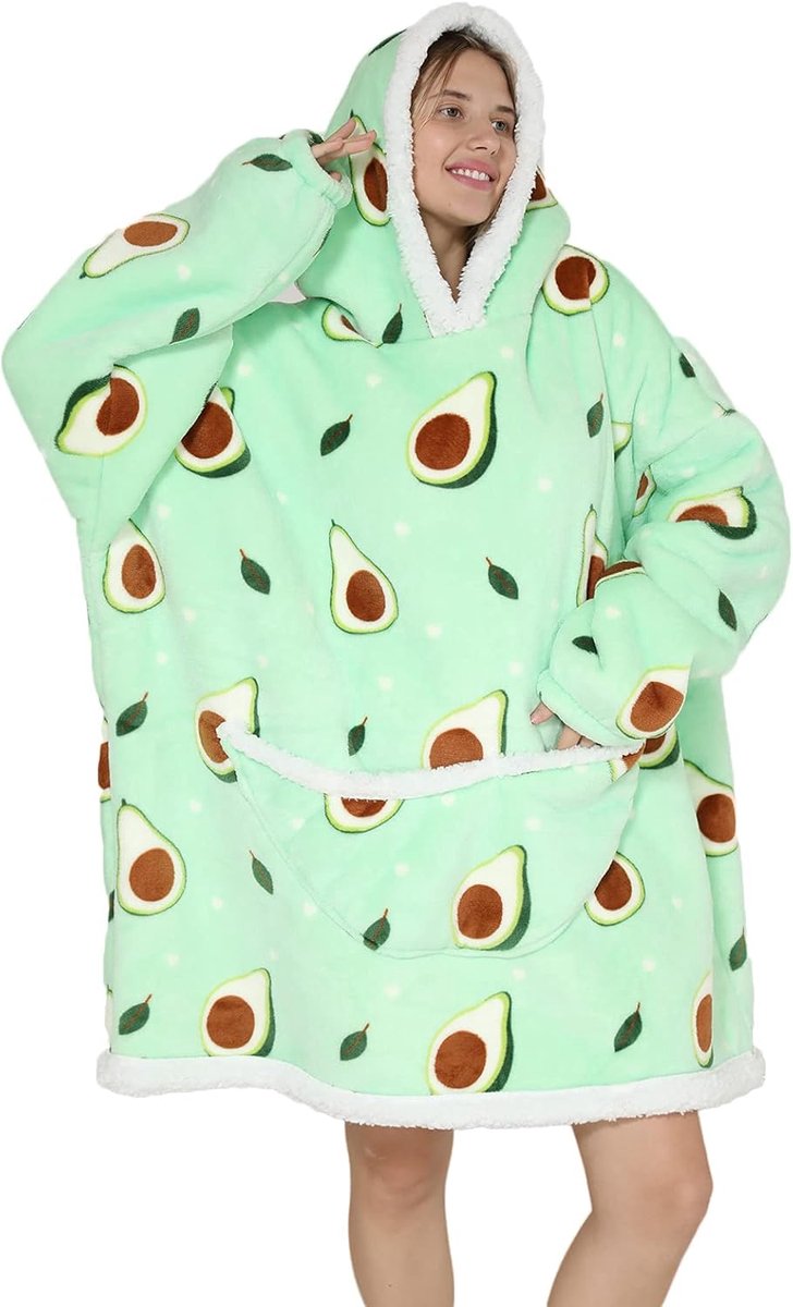 Oversized Deken Hoodie - Comfortabele en Pluizige Fleece Hoodie voor Volwassenen