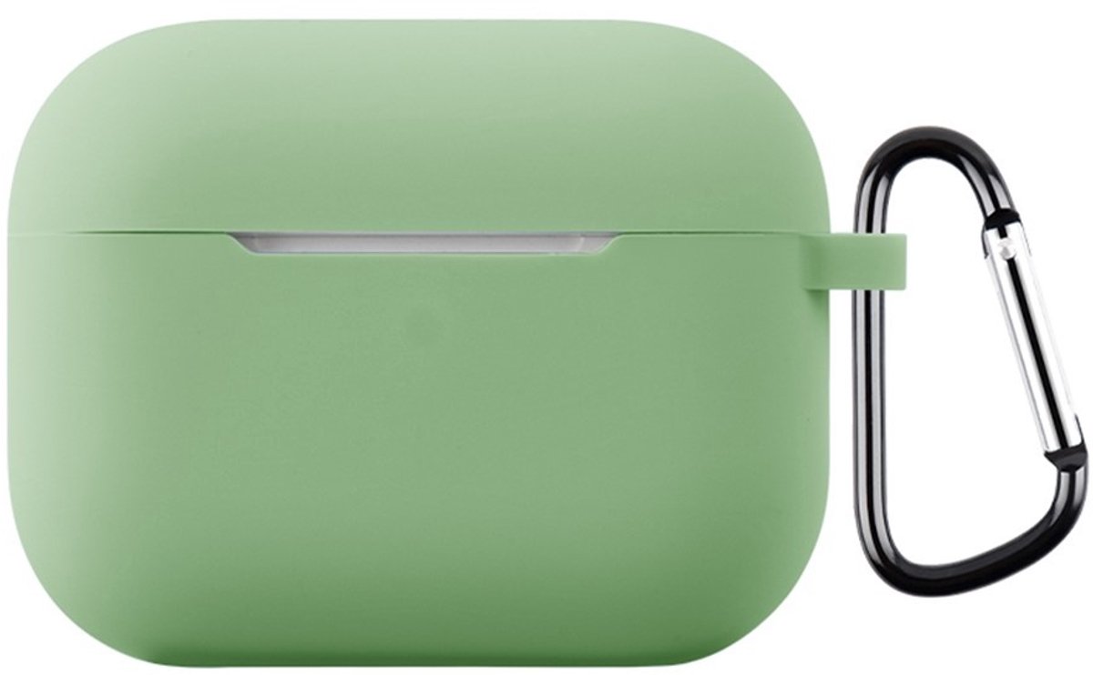 Coverup Hoesje - Geschikt voor AirPods Pro 3 Hoesje - Coverup Siliconen AirPods Case met Sleutelhanger - Groen
