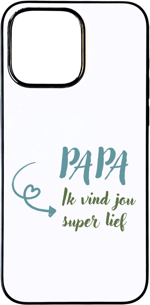 Hacebo® - Papa ik vind jou telefoonhoesje - Papa - je vader - telefoonhoesjes - vaderdag cadeautjes - verjaardagscadeau - gift - kado - hoesje geschikt voor iPhone 15 Pro Max