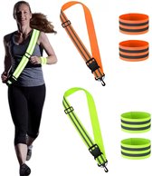 Reflectorbanden, reflecterende banden Arm voor hardlopen voor nachtelijk fietsen voor wandelen