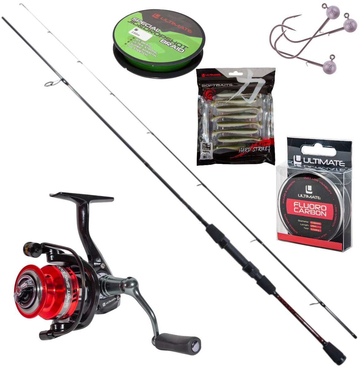 Ultimate Light Jig Shad Set 2.10m (5-15g) - Roofvis Set