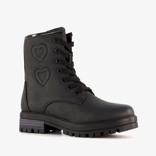 Bottines à lacets fille Blue Box avec cœurs noirs - Pointure 37