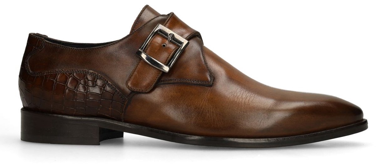 Black label - Heren - Bruine leren gespschoenen - Maat 42