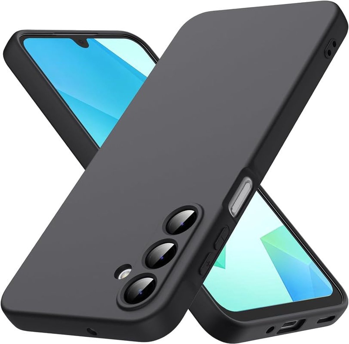 Soft Backcover Hoesje Geschikt voor: Samsung Galaxy A36 Silicone Zwart - ZT Accessoires