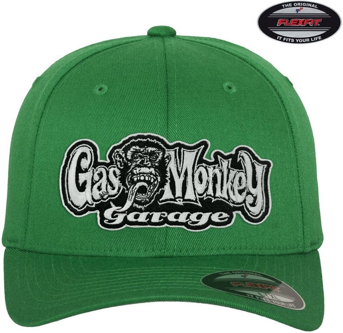 Gas Monkey Garage Flexfit Baseball Cap GMG-92-GMG9902-CB37 Green-S/M