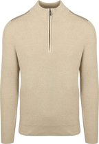 Suitable Half Zip Trui Patch Ecru - Maat XL - Heren - Quarter zip - Schipperstrui met rits - Volwassen mannen