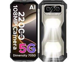DOOGEE V MAX S 5G-Robuuste Smartphone-Robuuste Telefoon- 22000 mAh/33 W -24 GB RAM+ 256 GB ROM- 6,58 inch + 120 Hz - Kampeerlamp - Nachtzichtcamera- Android 14- Face ID-IP68-Dubbele luidsprekers-Titanium