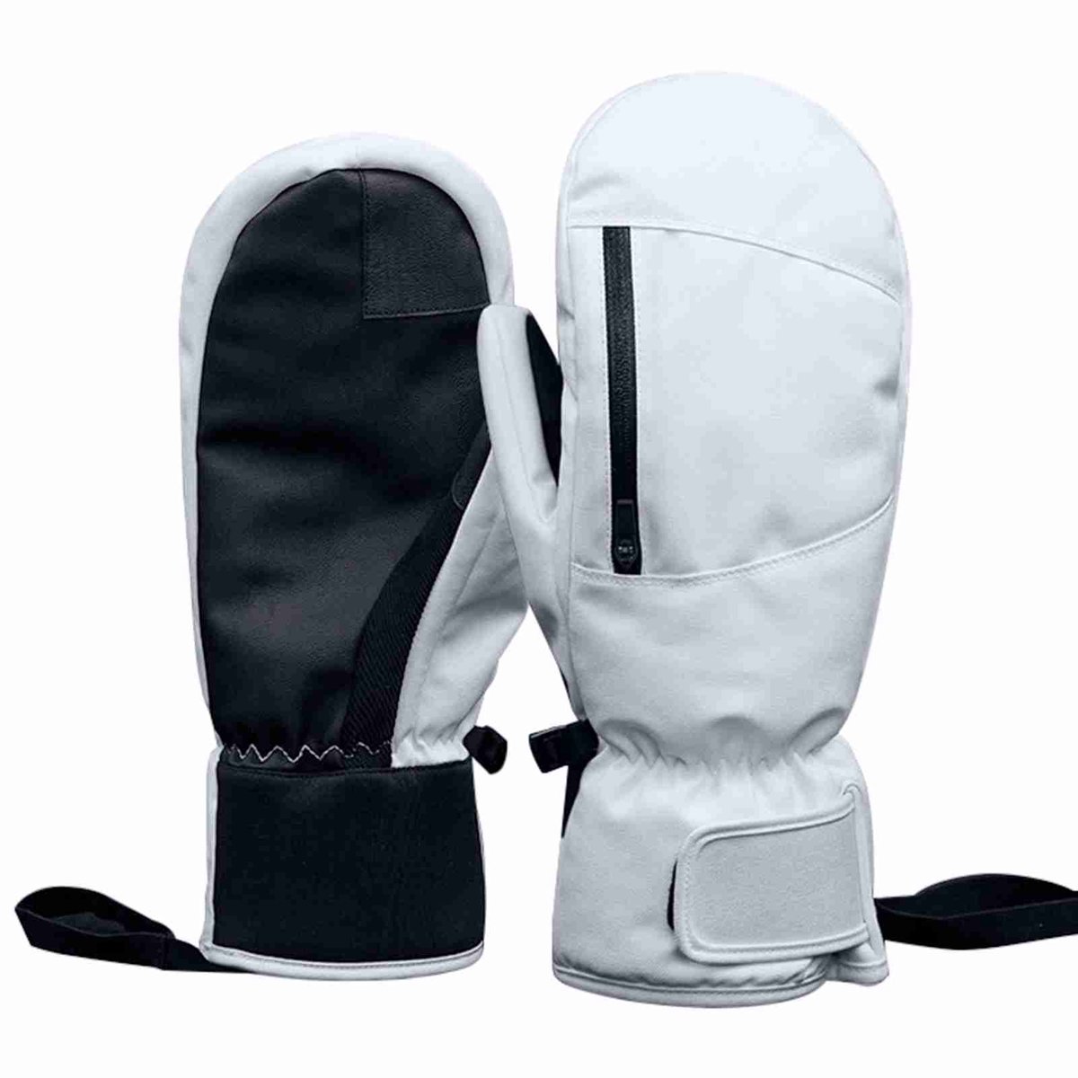 Premium waterdichte winterhandschoenen Waterdichte skihandschoenen – Heren en dames Snowboard-/ski-/wintersport-/sneeuwscooterhandschoenen Touchscreen Wit