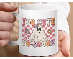 Mok Too Cute To Spook, Halloween Mug, Ghost Mug, Aesthetic Mug, Spooky Season Mug, Trendy Mug, Funny Halloween Mug, Cute Mug, Coffee Lover