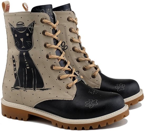 GOBY - Bottines Nerdy Cat - Bottes pour femmes - Handgemaakt - Qualité Premium - Taille 39