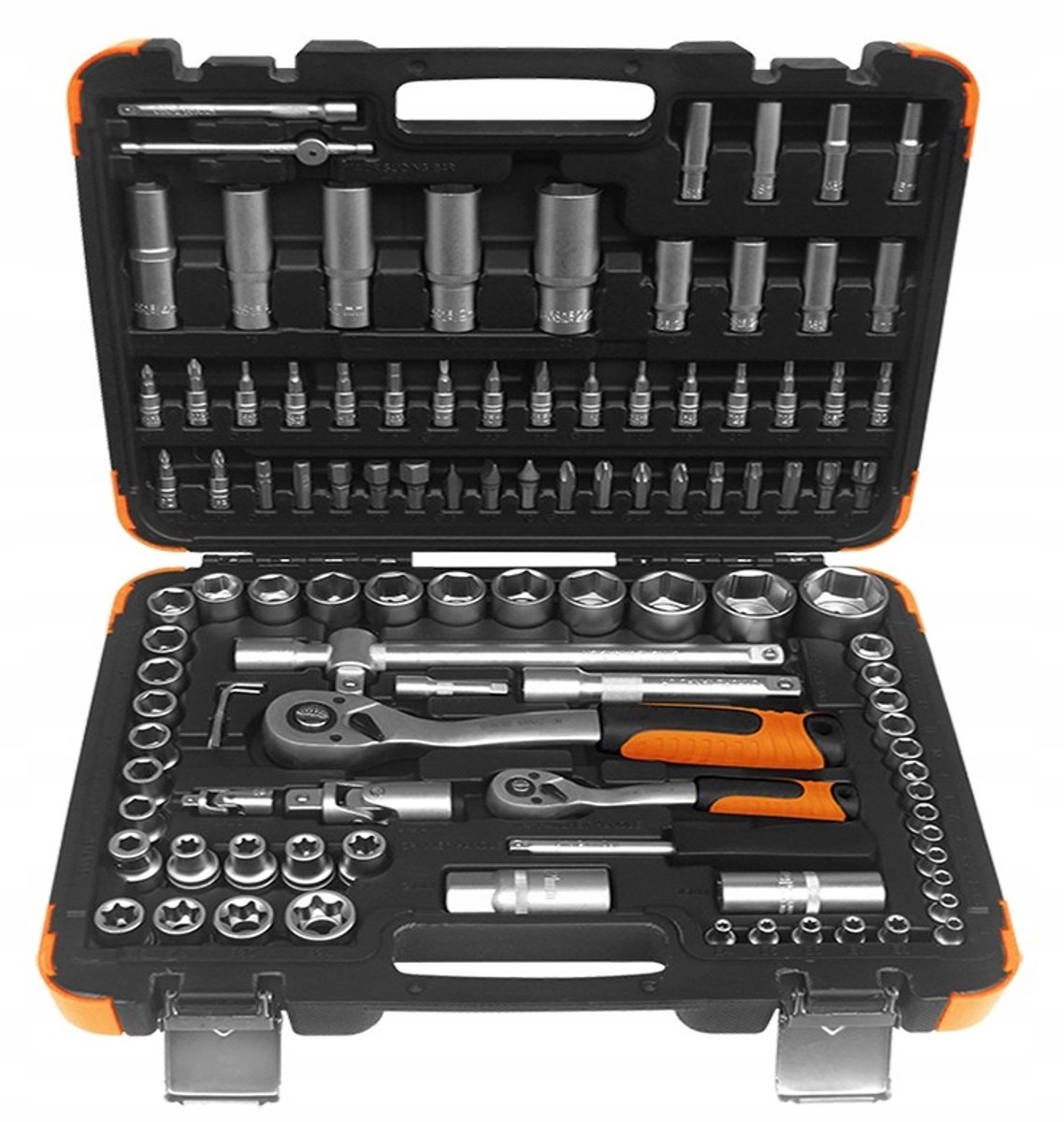 108-delige Doppenset met Ratel 1/4" & 1/2"