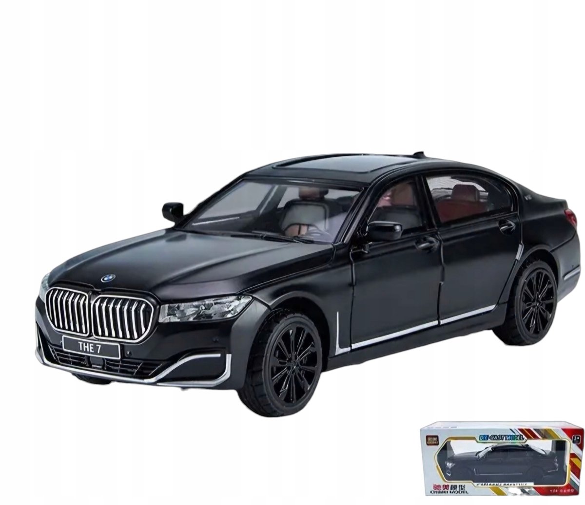 Modelauto 1:24 Zwart - Luxe Sedan met Licht & Geluid