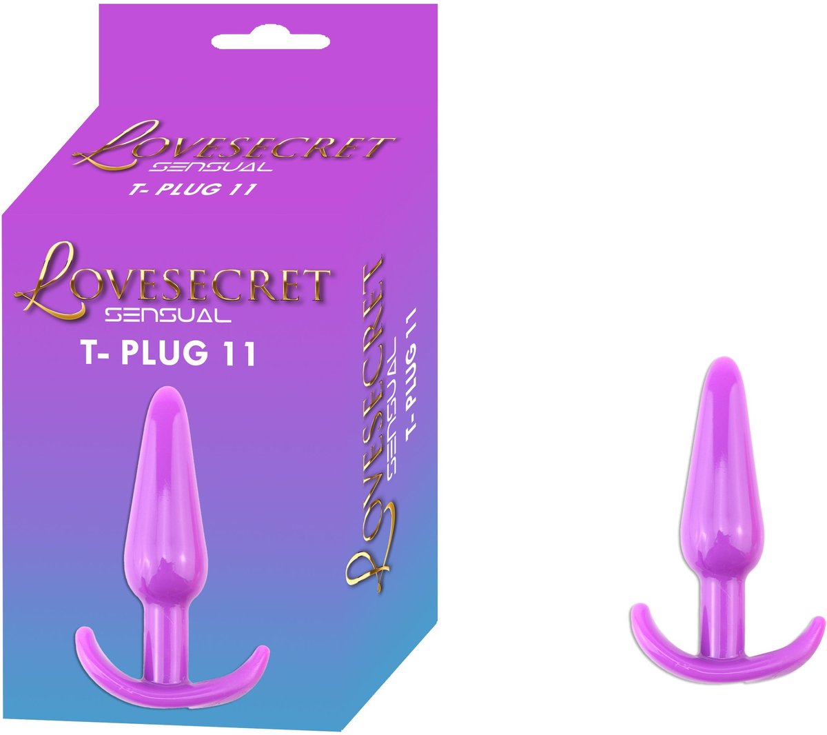 Lovesecret LS20 T-Plug 11 Paars – 12,3 cm – Zachte & Veilige TPE Anal Plug – Voor Beginners & Halfgevorderden