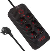 Logilink 4-voudige Stekkerdoos met 5 schakelaars - 3600W - 1,5 meter Logilink 4-voudige Stekkerdoos met 5 schakelaars - 3600W - 1,5 meter