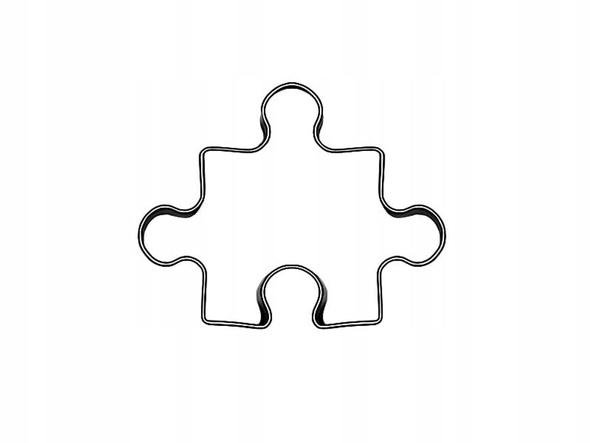 Puzzelvorm Koekjessteker 4,7 cm - Roestvrij Staal