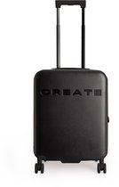 CREATE - Harde polycarbonaat koffer met TSA-slot en multidirectionele wielen - Zwart - Cabine S - LUGGAGE STUDIO