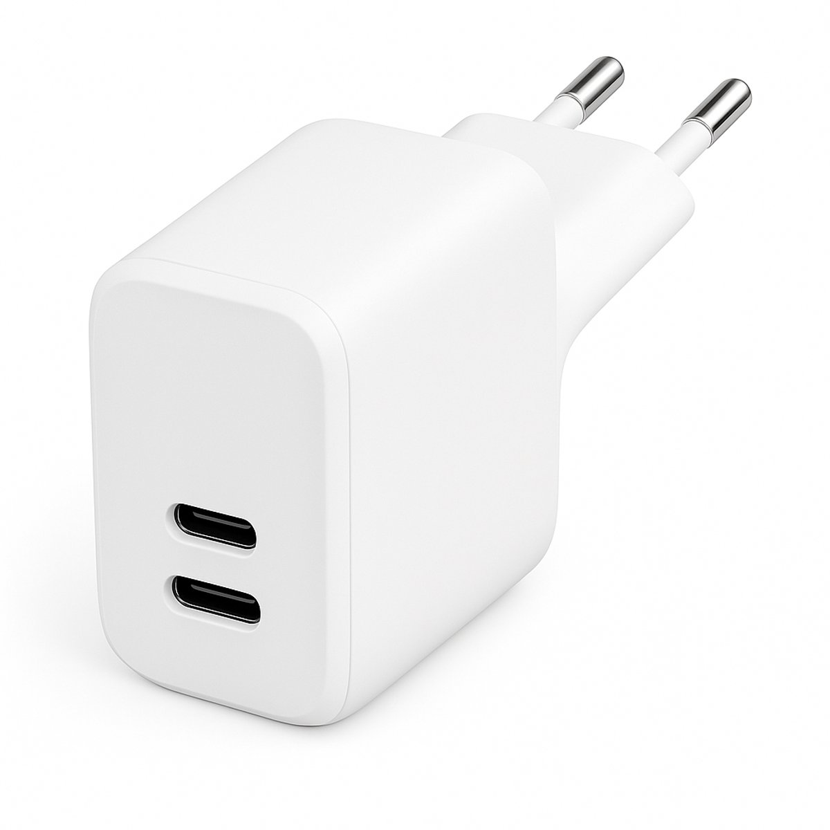 Gmedia - Dual USB-C Port 35W Power Adapter - Gelijktijdig Opladen van Twee Telefoons - Efficiënt en Krachtig - geschikt voor Macbook Air-iPhone-iPad