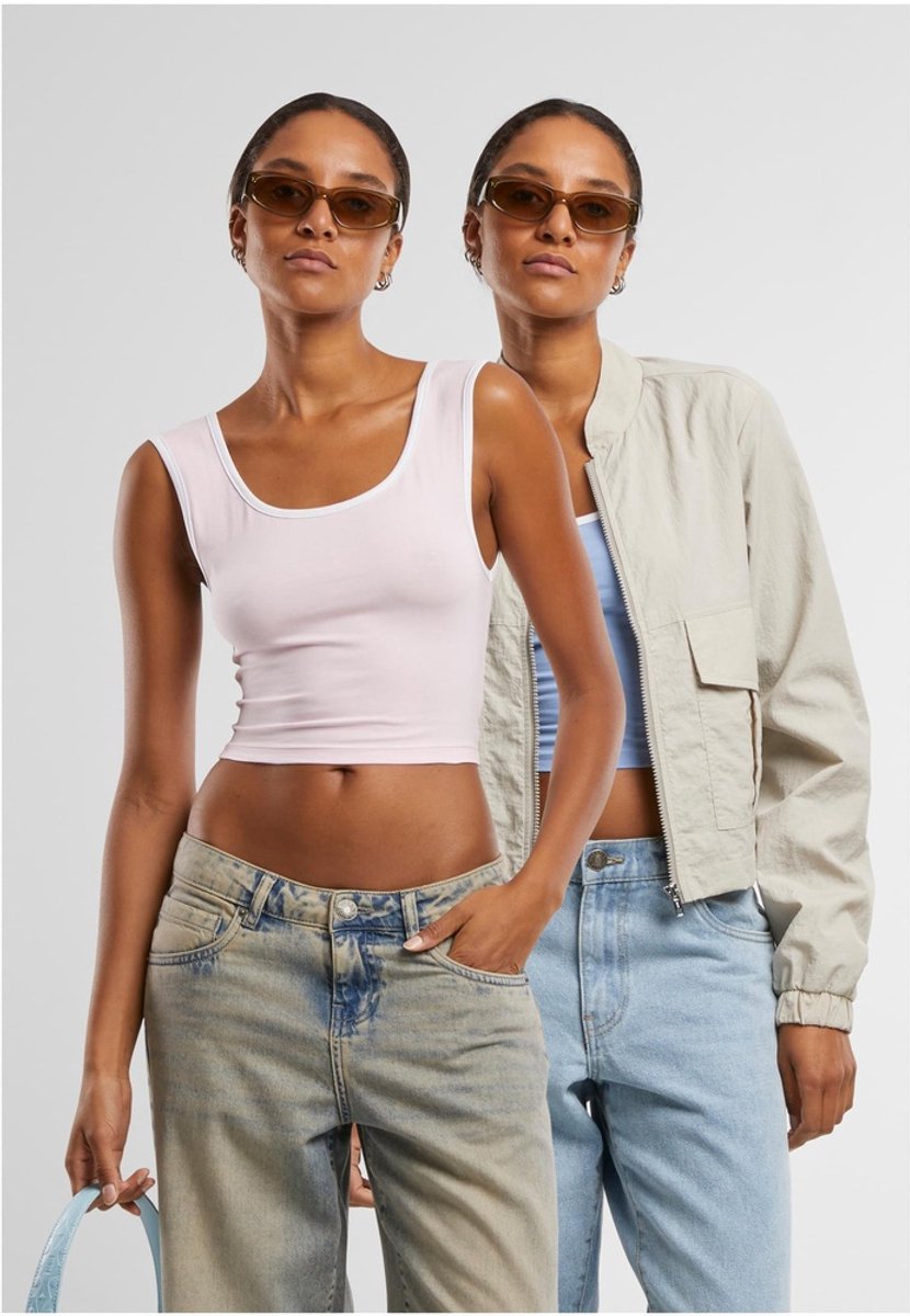 Urban Classics - Contrast Crop top - S - Multicolours