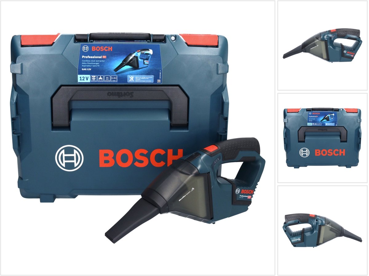 Bosch Professional GAS 12V Accu stofzuiger - Zonder accu en lader - Met L-BOXX