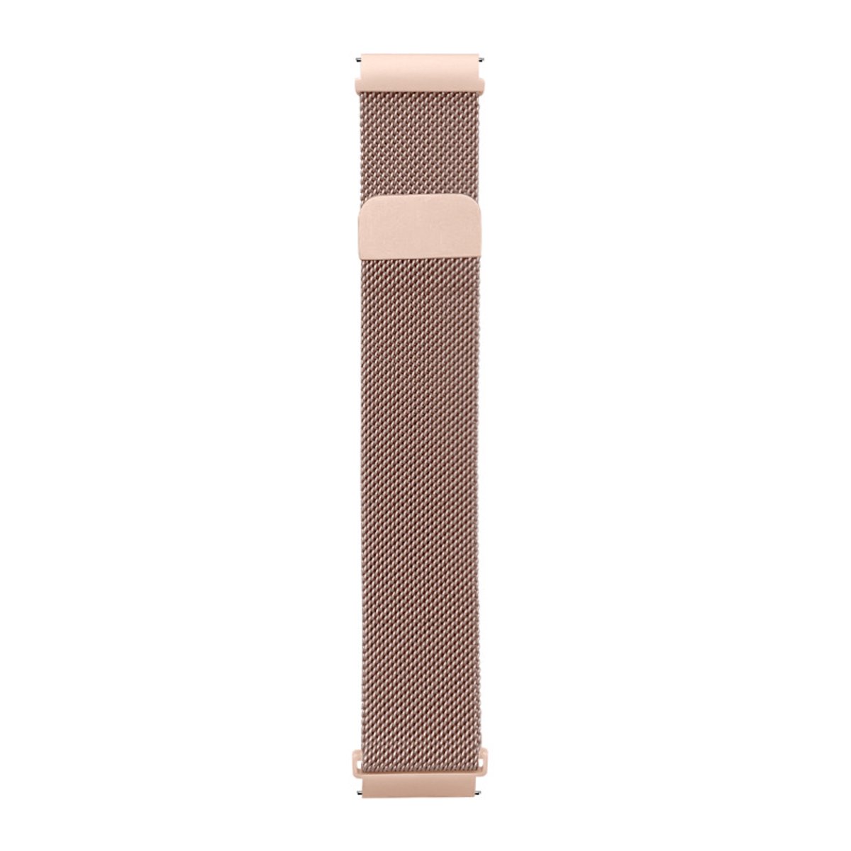 Metalen horlogeband 22 mm, roestvrijstalen meshband, verstelbare magnetische gesp, reserveband met snelsluiting voor slimme horloges voor dames en heren (roze, 22 mm)