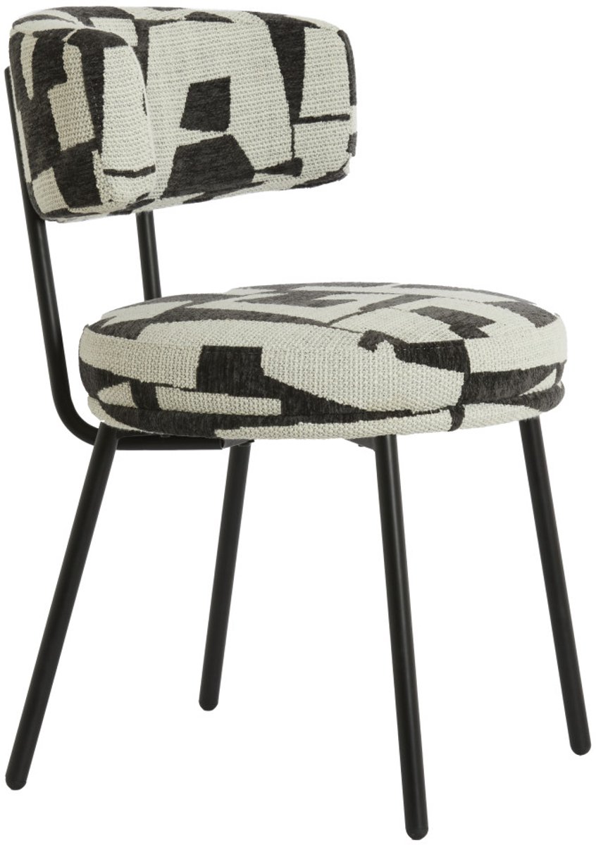 Eetkamerstoel HARVIE - 57x55x77 cm - Wit - Set van 2