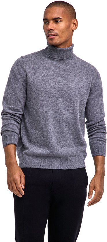 FALKE Favorites Lambswool doux chaud pull col laine hommes gris - taille XL