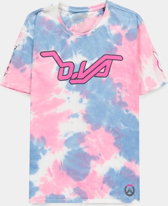Overwatch - D.Va Tie Dye Dames T-shirt - 2XL - Multicolours