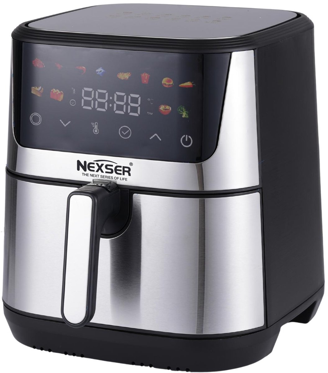 Airfryer 9L – Digitale Heteluchtfriteuse – 2000W – RVS – Touchscreen LED Display – Olievrij – Multifunctioneel – Easy Clean – Familieformaat